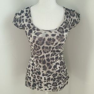 Bebe Leopard Print Top